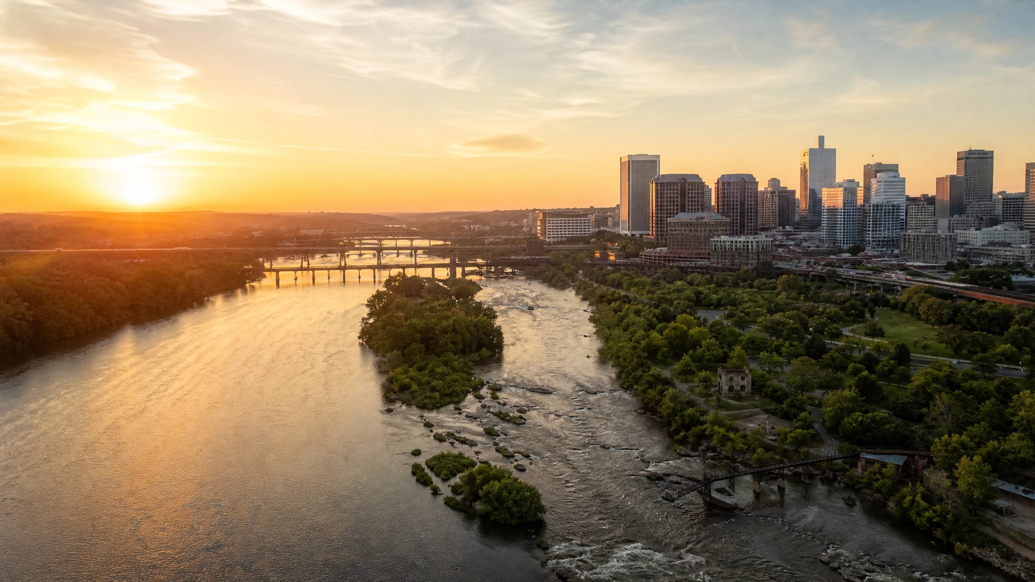 Richmond skyline & James River