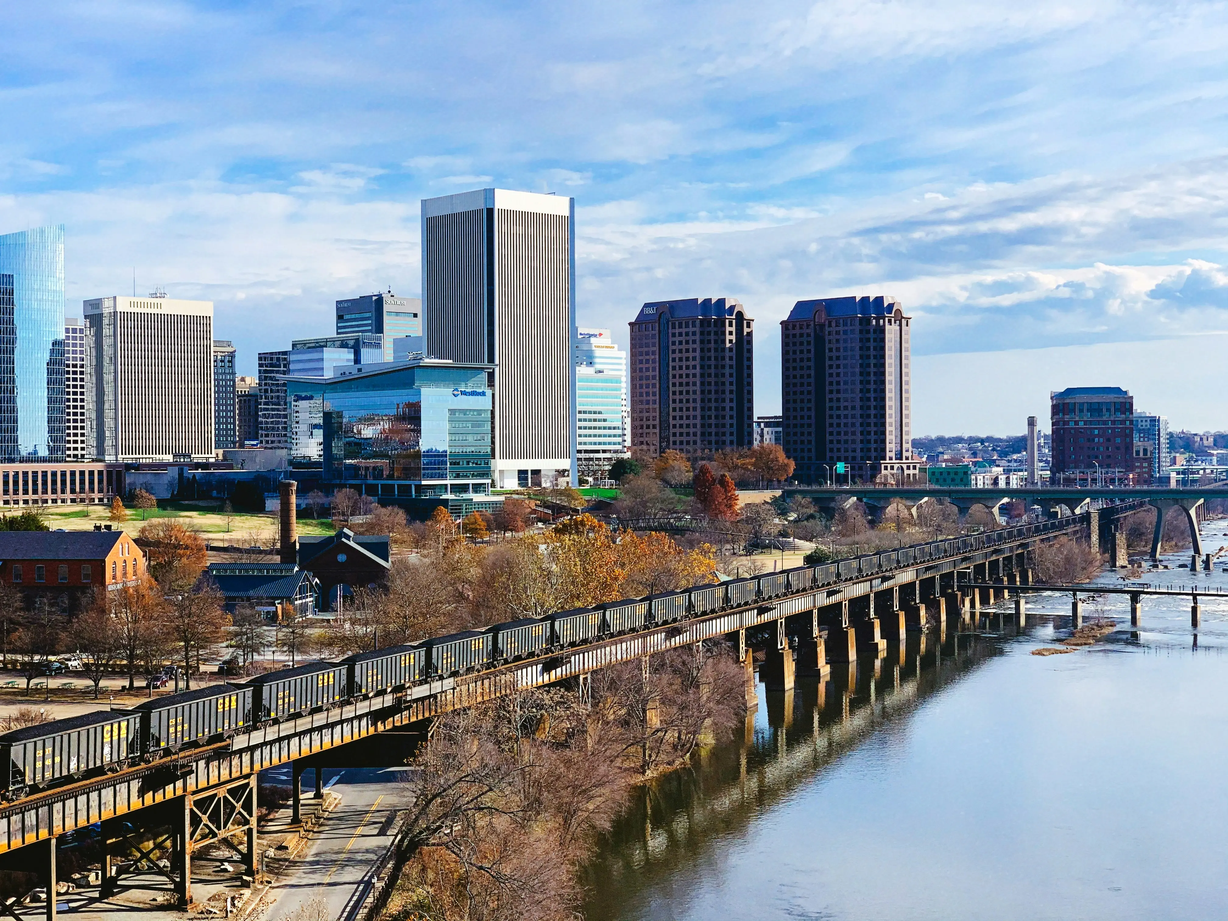 Aerial view of Richmond, Virginia at dusk, symbolizing community, growth, and home